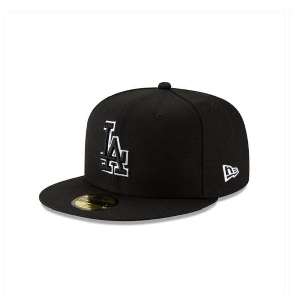 New Era Other - Los Angeles Dodgers New Era Black Outline 59FIFTY Fitted Wool Hat 7 1/4